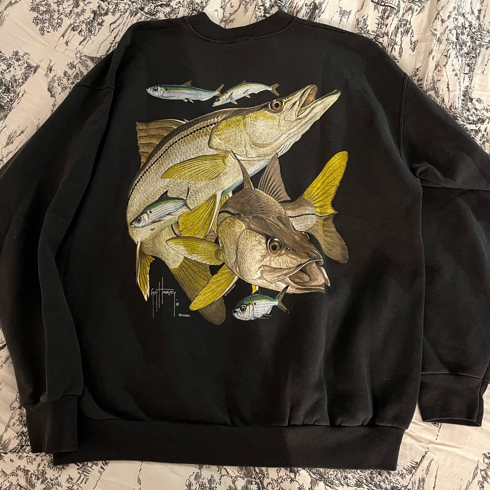 Guy Harvey Black Crewneck Sweater